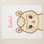 Cute lama illustratie ontwerp sherpa deken (Voorkant (horizontaal))