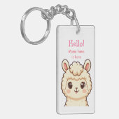 Cute lama illustratie ontwerp sleutelhanger (Voorkant Links)
