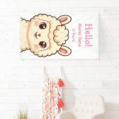 Cute lama illustratie ontwerp spandoek (Insitu)