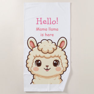 Cute lama illustratie ontwerp strandlaken