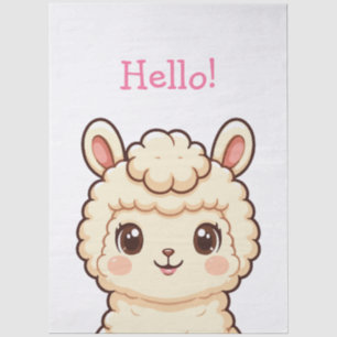Cute lama illustratie ontwerp tissuepapier