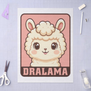 Cute lama illustratie ontwerp tissuepapier