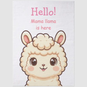 Cute lama illustratie ontwerp tissuepapier