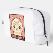 Cute lama illustratie ontwerp toilettasje (Rechterhoek)
