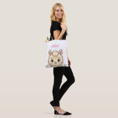 Cute lama illustratie ontwerp tote bag (Op model)
