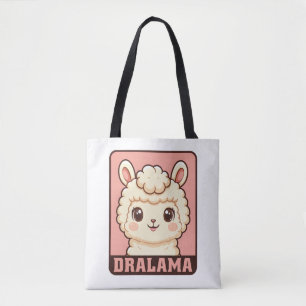 Cute lama illustratie ontwerp tote bag