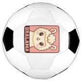 Cute lama illustratie ontwerp voetbal (Gedraaid)