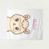 Cute lama illustratie ontwerp wandkleed (Voorkant (horizontaal))