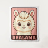 Cute lama illustratie ontwerp wandkleed (Voorkant)