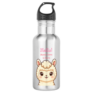 Cute lama illustratie ontwerp waterfles