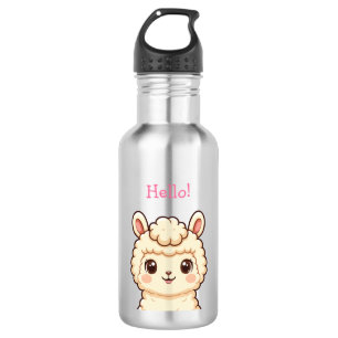 Cute lama illustratie ontwerp waterfles