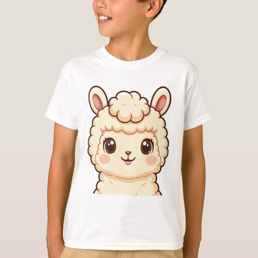 Cute lama-illustratie t-shirt ontwerp (Voorkant)