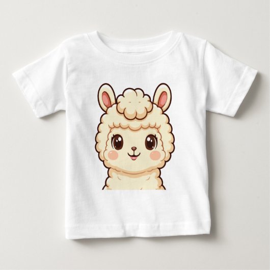 Cute lama illustratie t-shirt ontwerp (Voorkant)