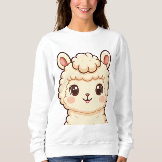 Cute lama illustratie trui ontwerp (Voorkant)