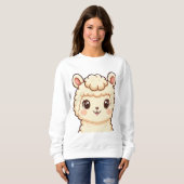Cute lama illustratie trui ontwerp (Voorkant volledig)