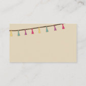 Cute lama met aangepaste achtergrondkleur visitekaartje (Achterkant)