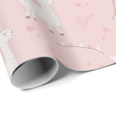 Cute lama naadloos cadeaupapier (Rol Hoek)