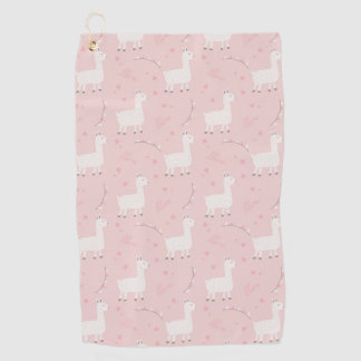 Cute lama naadloos golfhanddoek