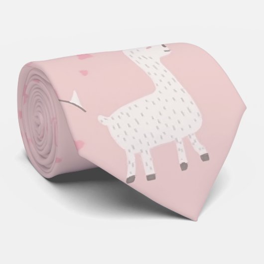 Cute lama naadloos stropdas (Opgerold)