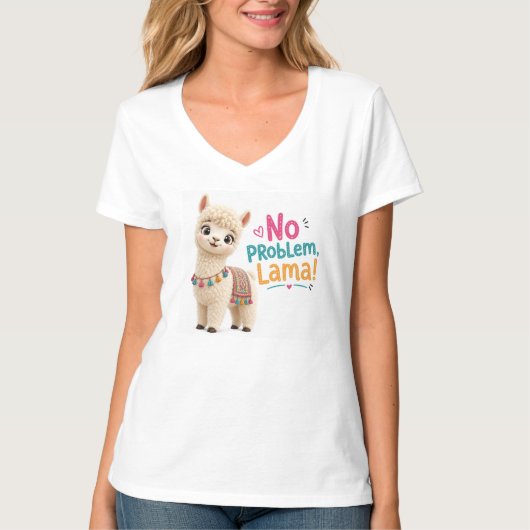 Cute Lama T-shirt (Voorkant)