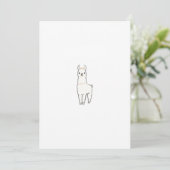 Cute lama thema kaart (Staand voorkant)
