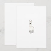 Cute lama thema kaart (Voorkant / Achterkant)