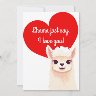 Cute Lama Valentijnsdag Kaart