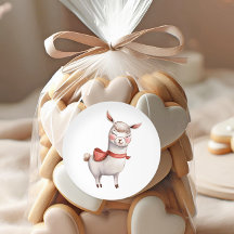 Cute Lama Valentijnsdag Label, Valentijn