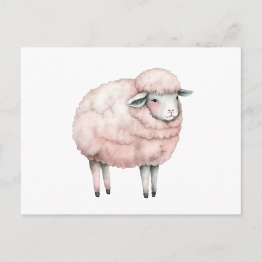 Cute lamb baby bodysuit briefkaart (Voorkant)