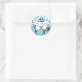 Cute Lamb Baby Boy Shower Sticker (Tas)