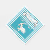 Cute Lamb Baby Boy Shower Sticker Servet (Hoek)