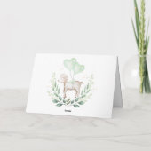 Cute Lamb Baby Sheep Greenery Eucalyptus Hartelijk Kaart (Achterkant)