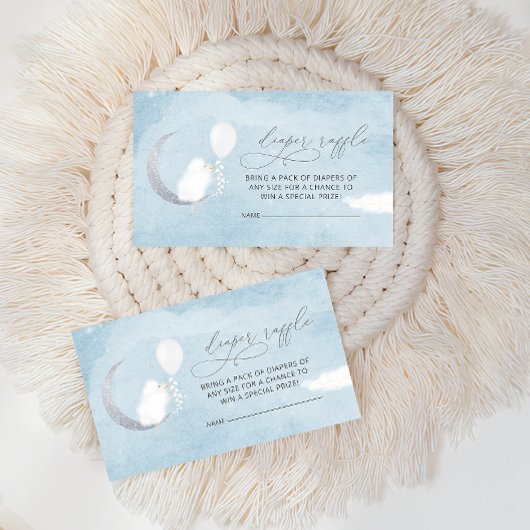 Cute Lamb Baby shower Diaper Raffle Tickets Informatiekaartje