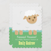 Cute Lamb Baby shower Genderneutraal Kaart (Voorkant / Achterkant)