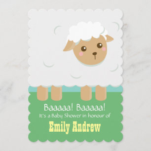 Cute Lamb Baby shower Genderneutraal Kaart