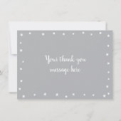 Cute Lamb Baby shower Gray & White Hartelijk dank Bedankkaart (Achterkant)