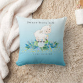 Cute Lamb Blue Floral Boy Baby DOB Kussen (Deken)
