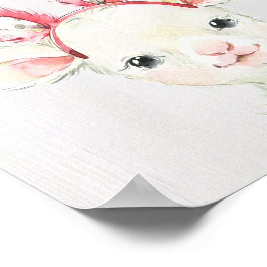 Cute Lamb Boerderij Nursery Art Print (Hoek)