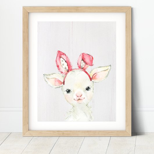 Cute Lamb Boerderij Nursery Art Print