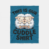Cute Lamb Couple This Is Our Cuddle  Fleece Deken (Voorkant)