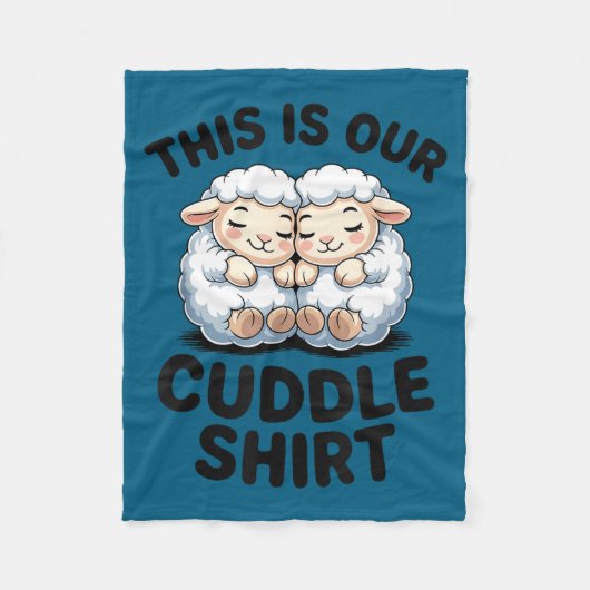 Cute Lamb Couple This Is Our Cuddle  Fleece Deken (Voorkant)