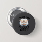 Cute Lamb Couple This Is Our Cuddle  Ronde Button 5,7 Cm (Voorkant /achterkant)