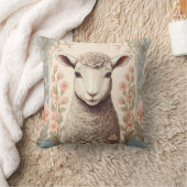 Cute Lamb Delicate Pastel Floral Kussen (Deken)