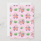 Cute Lamb in een uitnodiging van een autopartij (Achterkant)