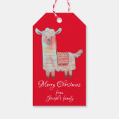 Cute lamb kerstmis cadeaulabel (Achterkant)