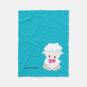 Cute lamb * kies achtergrondkleur fleece deken (Voorkant)