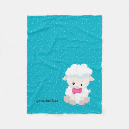 Cute lamb * kies achtergrondkleur fleece deken
