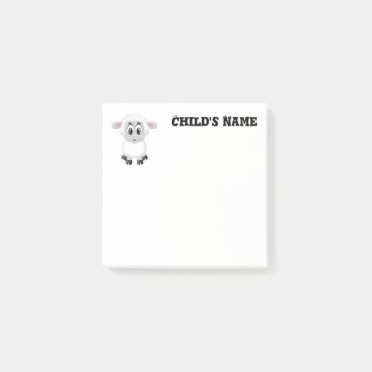 Cute Lamb Post-it® Notes (Voorkant)