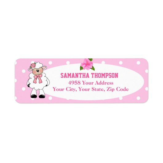 Cute Lamb Return Label (Voorkant)