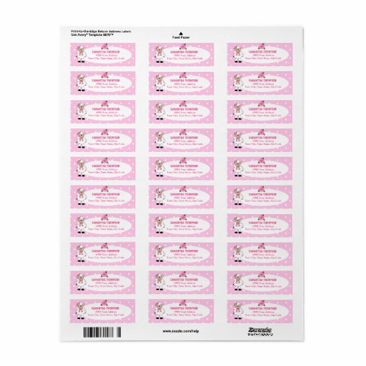 Cute Lamb Return Label (Full Sheet)